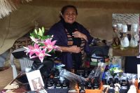 Yvette Paea of True Vava&#039;u showcasing her products at Pasifika Festival 