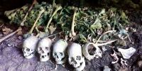 Tongan skulls and other bones inside Qarasui. Picture: LEBA VULAKORO