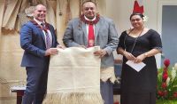 Director General of SPC Dr. Stuart Minchin, Prime Minister of Tonga Hon. Hu&#039;akavameiliku and Regional Director for the new SPC PRO Ms. Leituala Kuiniselani Tago