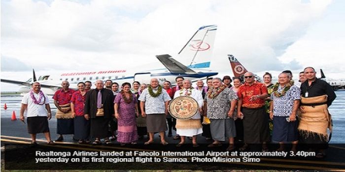 Realtonga launches first regional flight to Samoa