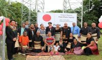 His Excellency Mr Yukio Numata with guests and Puke&#039;s local authorities after commissioning Puke&#039;s restored water supply