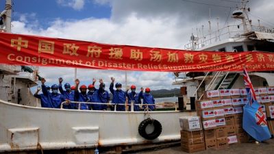 China ships relief supplies to tsunami-hit Tonga