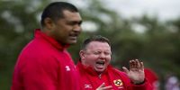 Tonga coach Toutai Kefu and assistant coach Matt O&#039;Connor. Photo: Tonga Rugby Union