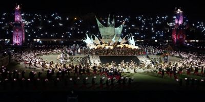 Pacific games ceremony in PNG.