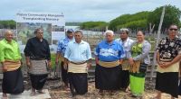 Members of some of the Community Management Committee (made up of representatives from 26 surrounding villages) visiting mangrove replanting sites on the Fanga&#039;uta Lagoon Catchment