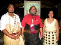 L-R Semisi Fetokai Potauaine, Professor Mahina &amp; Kolokesa Mahina Tuai