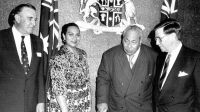 Bill Waterhouse (left) is seen here in a 1988 picture with Tonga&#039;s late King Taufa&#039;ahau Tupou IV (second from right)