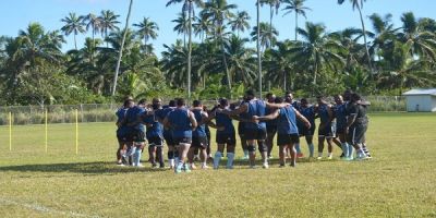 The Flying Fijians during a training session in Tonga