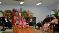 Palemia Papua Niukini Hon. Peter O&#039;Neil, Palemia Tonga Hon. &#039;Akilisi Pohiva, Hon. Fe&#039;ao Vakata &amp; &#039;Ana Bing Fonua (CEO Potungaue Ngaahi Ngaue Fakalotofonua