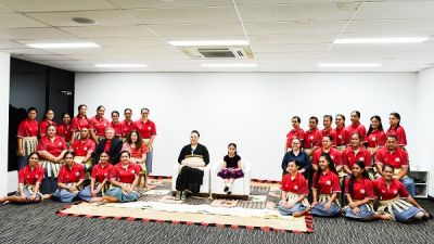 HRH Princess Angelika Lātūfuipeka Tuku’aho warmly welcomed Tonga National Women’s Football Team