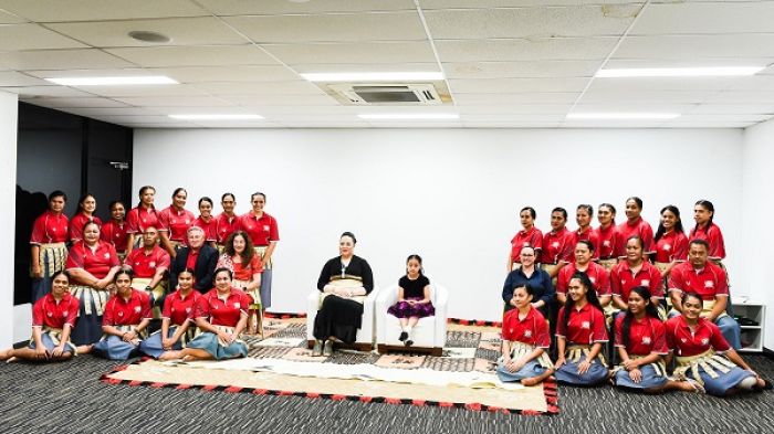 HRH Princess Angelika Lātūfuipeka Tuku’aho warmly welcomed Tonga National Women’s Football Team