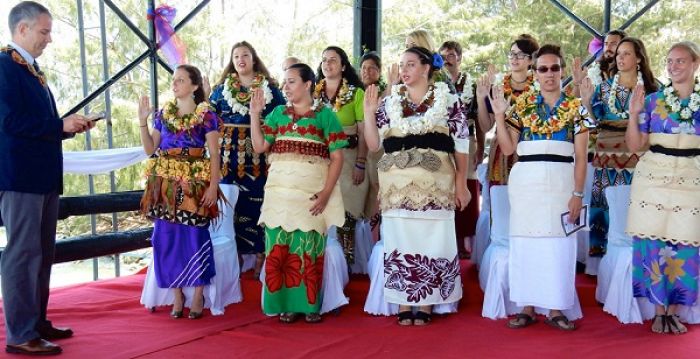 Fifteen new Peace Corps volunteers sworn in before dispatching to Tonga