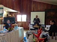 Lord Fusitu&#039;a Chairman of Tonga Parliament Standing Committee on Anti Corruption During His Presentation