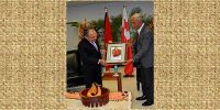 The Prime Minister of Tonga, Hon. Samuela ‘Akilisi Pohiva with the Prime Minister of PNG, Hon. Peter O’Neill