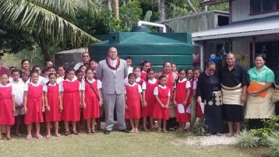 Prince Ata witnessed the launch of WASH Facilities in Hihifo