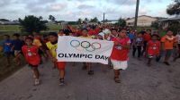 Learn, Move and Discover: Children from 5 primary schools took part in the “Walk-for-Health” to start the celebration of 2018 Olympic Day at Pangai, Ha’apai.