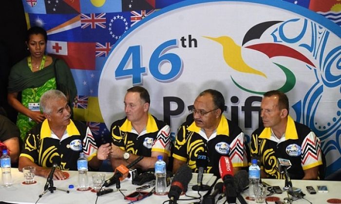 President of Kiribati Hon. Anote Tong, New Zealand PM Hon. John Key, PNG PM Hon. Peter O'Neil and Australian PM Hon. Tony Abbot