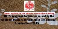 Ministry of Education Examinations &amp; Assessment Unit Report