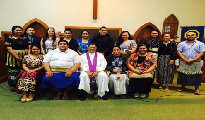 Back row from left to right: Lesieli Tuamoheloa (NZTTSA Vice Secretary), Kaufusi Pole (Setuata - Dunedin Tongan Methodist Church), Malia Uele (AIS Treasurer), Mele Uate (AIS Vice President), Ileini Ofahengaue (Otago Secretary), Richard Latu (MIT Treasurer), Salote Makasini (Otago President), Diana Uluaki (UoA Public Relations Officer), Fuaatekina Taulangau (AUT), Tevita Inoke (Otago Vice President).