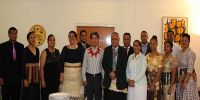 H.E Mr. Yukio Numata with Hon. Penisimani Fifita and the 12 successful elected participants to represent Tonga in the 2016 Ship for World Youth Program