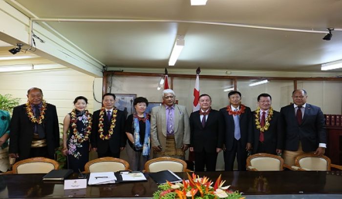 Chinese Delegation with Speaker of Legislative Assembly of Tonga