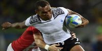 Fiji&#039;s Osea Kolinisau scores a try in the men’s rugby sevens gold medal match. Photo: AFP