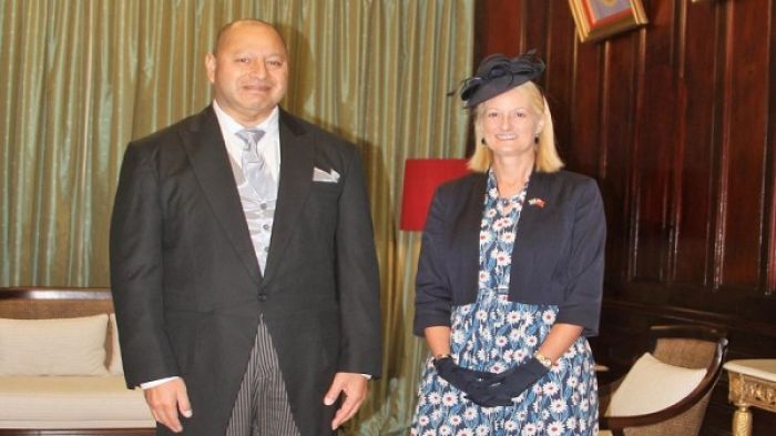 His Majesty King Tupou VI & British High Commissioner Lucy Joyce