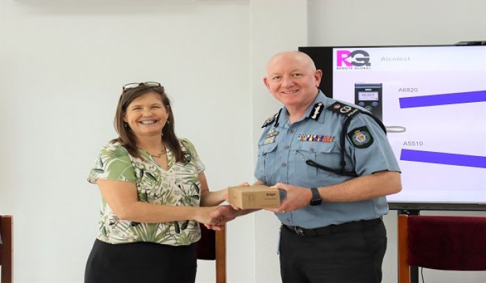 Alcohol Breathalyzers Presented to Tonga Police