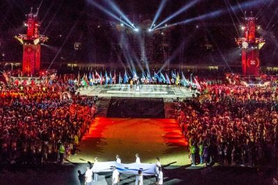 Colourful Opening Ceremony South Pacific Games in Port Moresby PNG