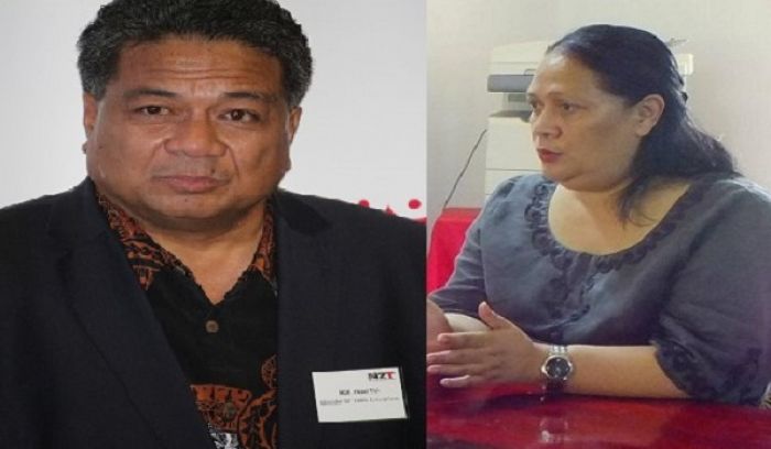 Minisitā Ki he Ngaahi Pisinisi ‘a e Pule’anga Hon. Poasi Tei &amp; Pule Lahi ‘o e Komisoni Fakamafolalea ‘a Tonga Nanisē Fifita