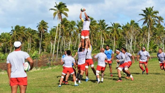 'Ikale Tahi team training in Tonga. Photo: Matangitonga