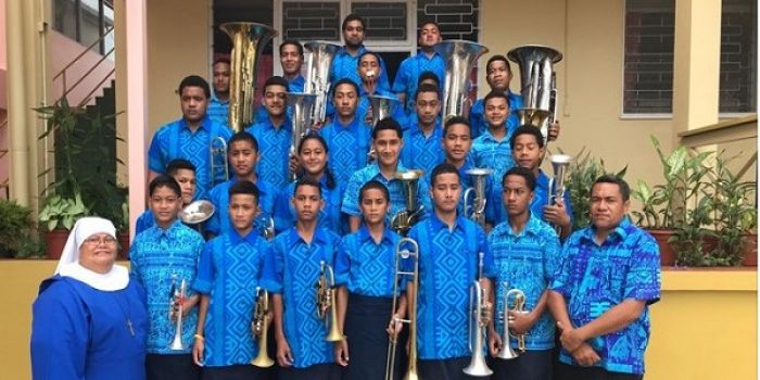 St Andrew’s Anglican School students from Tonga were also part of the Oceania Fono last weekend. Photo: Losirene Lacanivalu