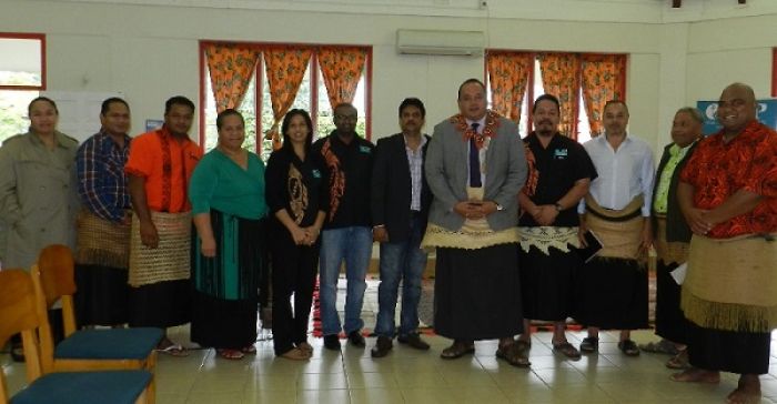 DPM Hon Siaosi Sovaleni and USP staff after launching the outreach programme