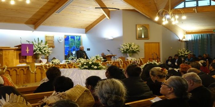 A funeral service at Grey Lynn&#039;s Tongan Methodist Church for Sione Taumololo and Talita Fifita, who died in the crash on Christmas Eve.