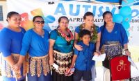 The Keynote Speaker Dr. Lutui, CEO of MIA &#039;Ana Bing Fonua and supporters of Tonga&#039;s Autism Awareness Day