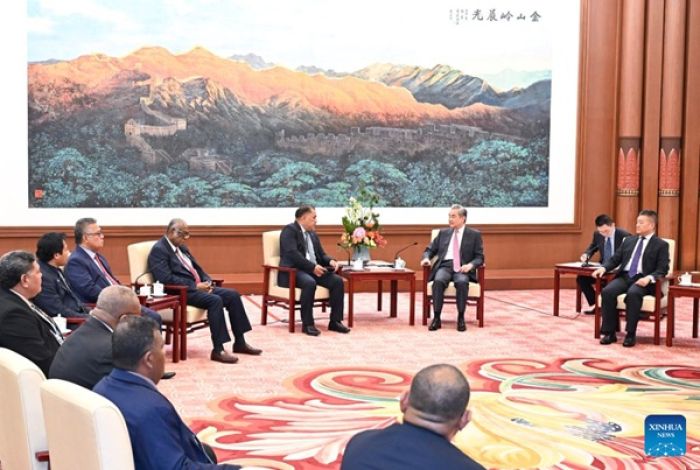 Chinese FM meets with delegation of leaders from Pacific Island countries