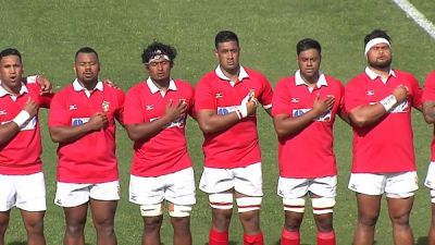 &#039;Ikale Tahi team during the singing of Tonga National Anthem