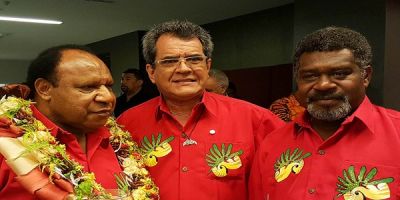 Left to right: PNG Foreign Minister Rimbink Pato, President of French Polynesia Édouard Fritch and Vanuatu Foreign Minister Lenkon Tao BrunoLeft to right: PNG Foreign Minister Rimbink Pato, President of French Polynesia Édouard Fritch and Vanuatu Foreign Minister Lenkon Tao Bruno Photo: Presidency of French Polynesia