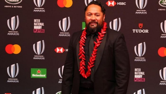 Seilala Mapusua at last year's World Rugby awards. Photo credit: Getty